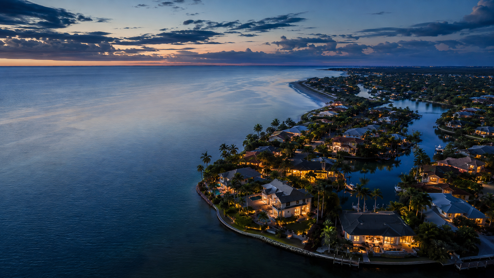 custom home builders in Southwest Florida - coastal aerial view